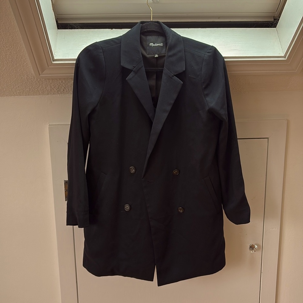 Madewell Black Double Breasted Blazer Size XS